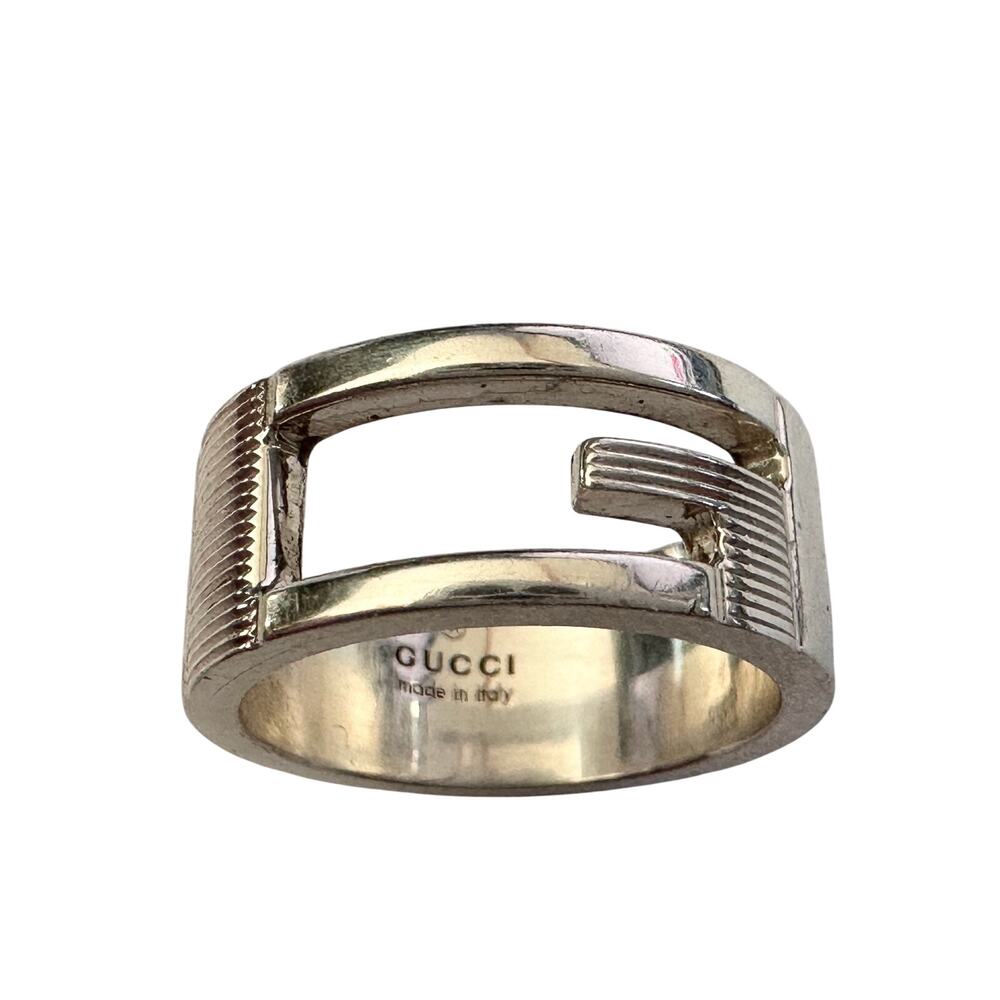 Gucci Abstract G Ring Sterling Silver - Size 4.75 - Picture 9 of 13